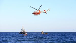 AB-Modex Saha Tatbikatı'nda Sahil Güvenlik ekipleri arama kurtarma çalışması yaptı