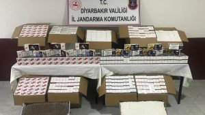 Diyarbakır'da jandarma 130 bin kaçak makaron yakaladı