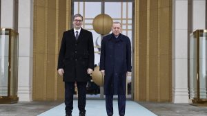 Cumhurbaşkanı Erdoğan, Sırbistan Cumhurbaşkanı Aleksandar Vucic'i resmi törenle karşıladı